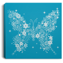 Butterfly Canvas - Butterfly Snow Merry Christmas Canvas Wall Art Decor Butterfly - CANSQ75 - CustomCat