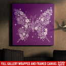 Butterfly Canvas - Butterfly Snow Merry Christmas Canvas Wall Art Decor Butterfly - CANSQ75 - CustomCat