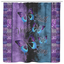 Butterfly Shower Curtains Faith Hope Love Butterflies Purple And Blue For Bathroom Decor