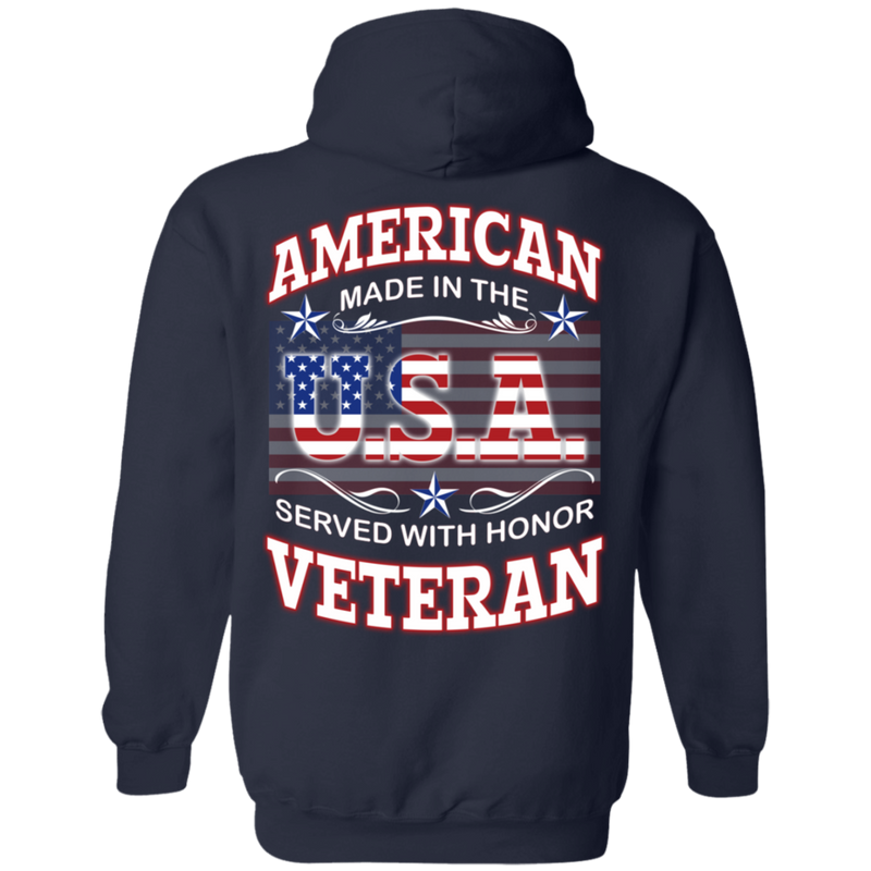 Buy American Made In The Usa Served With Honor Veteran T-Shirt CustomCat