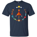 Camping T-Shirt Camping Peace Campfire Design Tees Summer Tee Shirt CustomCat