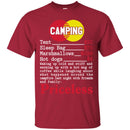 Camping T-Shirt Camping PricelessTent Sleep Bag Marshmallows Hot Dogs Funny Gift Tee Shirt CustomCat