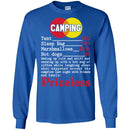 Camping T-Shirt Camping PricelessTent Sleep Bag Marshmallows Hot Dogs Funny Gift Tee Shirt CustomCat