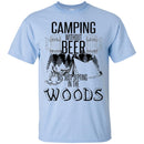 Camping T-Shirt Camping Without Beer Is Just Sitting In The Woods Funny Gift For Camper Tee Shirt CustomCat