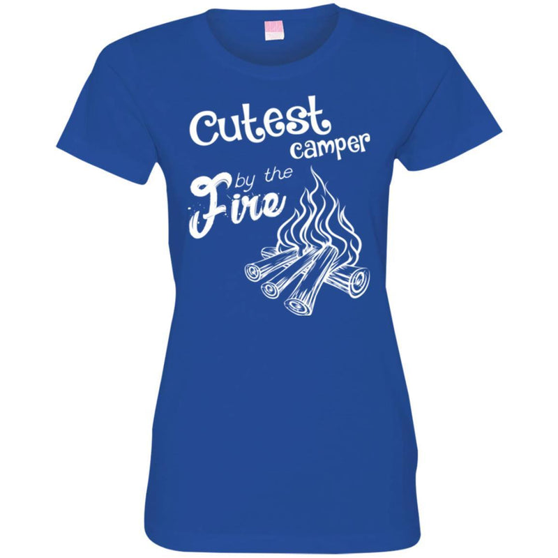 Camping T-Shirt Cutest Camper by The Fire Funny Gift For Camper Tee Shirt CustomCat