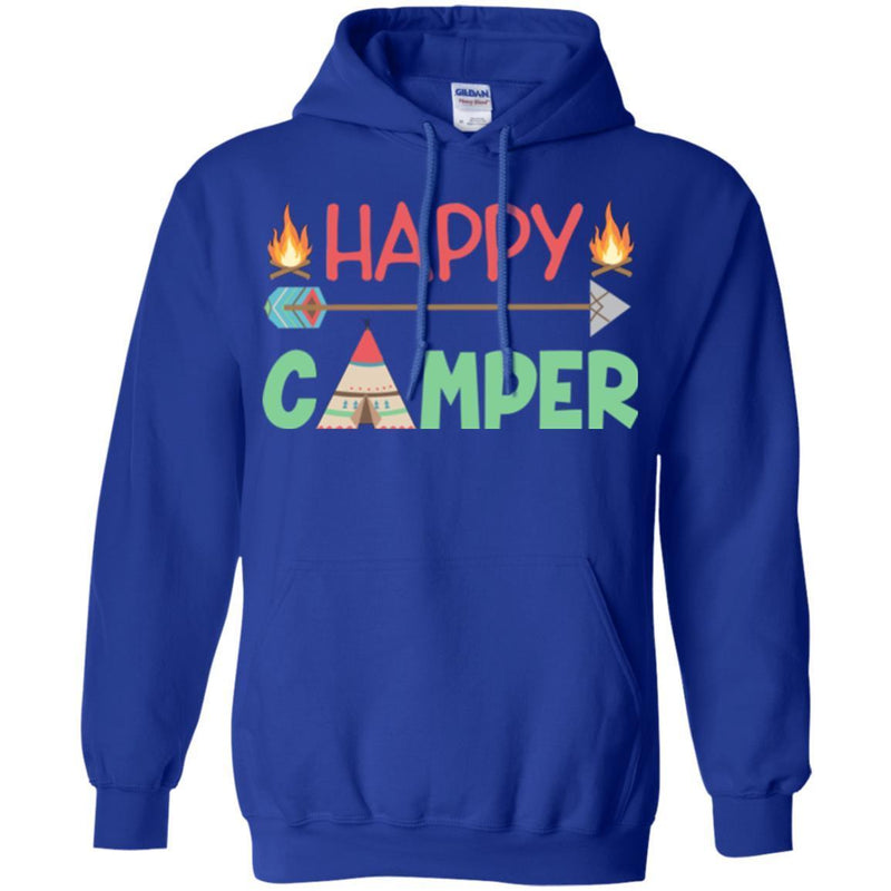 Camping T-Shirt Funny Happy Camper Shirt Campfire roasting Marshmallows Gift Tee Shirt CustomCat