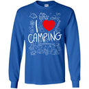 Camping T-Shirt I Love Camping Heart Campfire Design Tees Summer Tee Shirt CustomCat