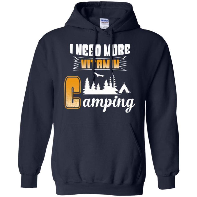 Camping T-Shirt I Need More Vitamin Camping Funny Gift For Camper Tee Shirt CustomCat