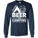 Camping T-Shirt Life Is Good Beer And Camping Funny Gift For Camper Tee Shirt CustomCat