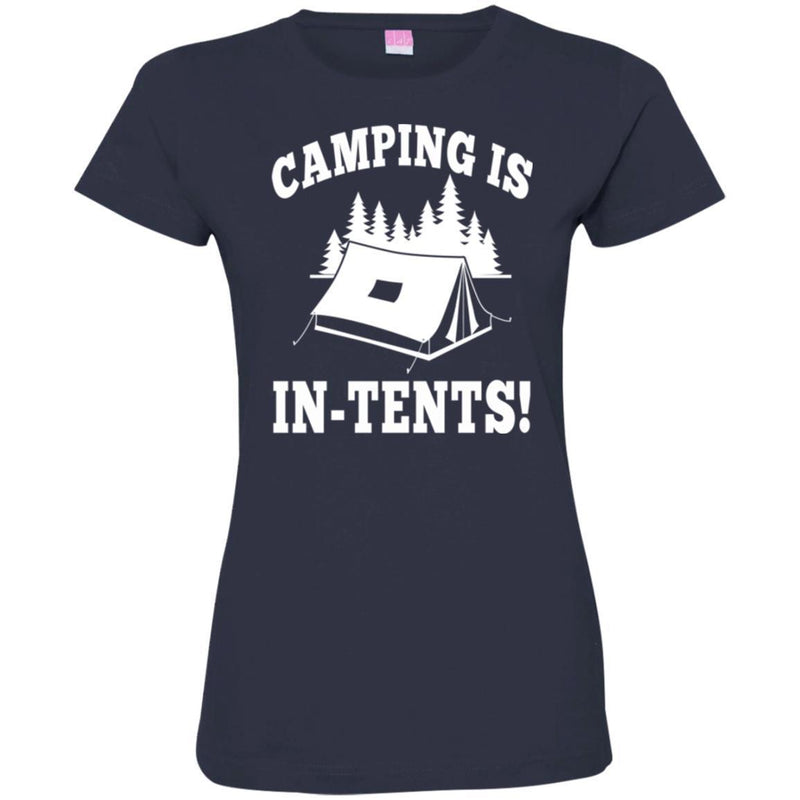 Camping T-Shirt Live Nice Camping Is In-Tents Funny Intense Gift For Camper Tee Shirt CustomCat