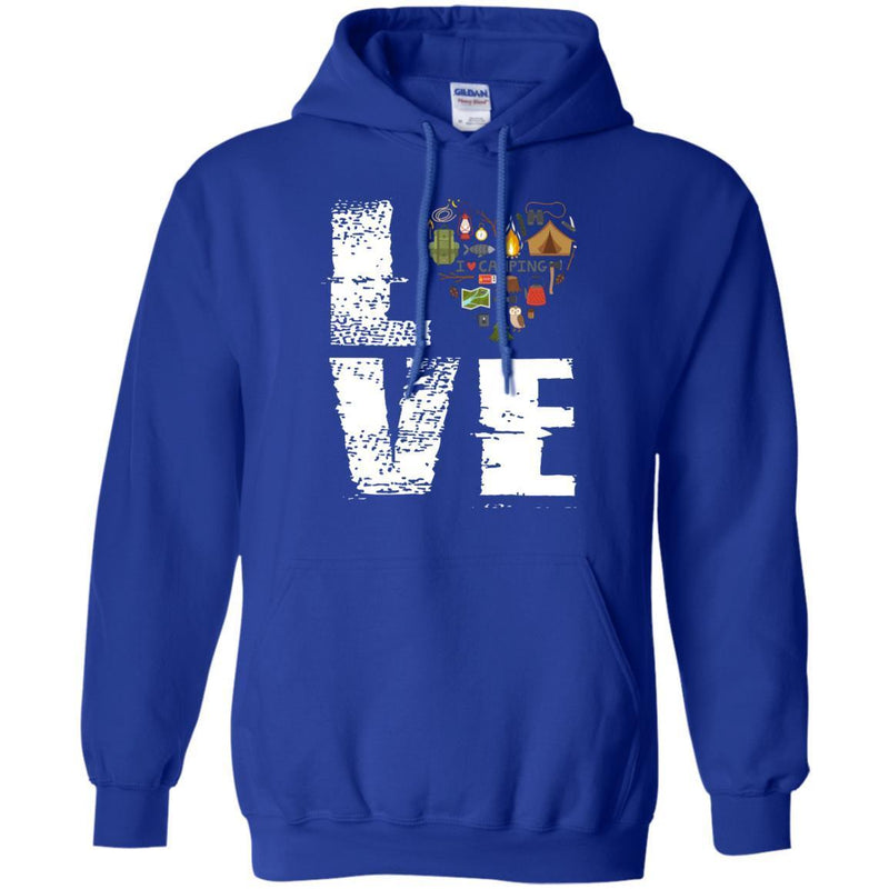 Camping T-Shirt Love At Heart Camping Funny Cute Gift Tees Lovers Camping Shirts CustomCat