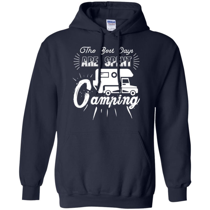 Camping T-Shirt The Best Days Are Spent Camping Funny Gift For Camper Tee Shirt CustomCat