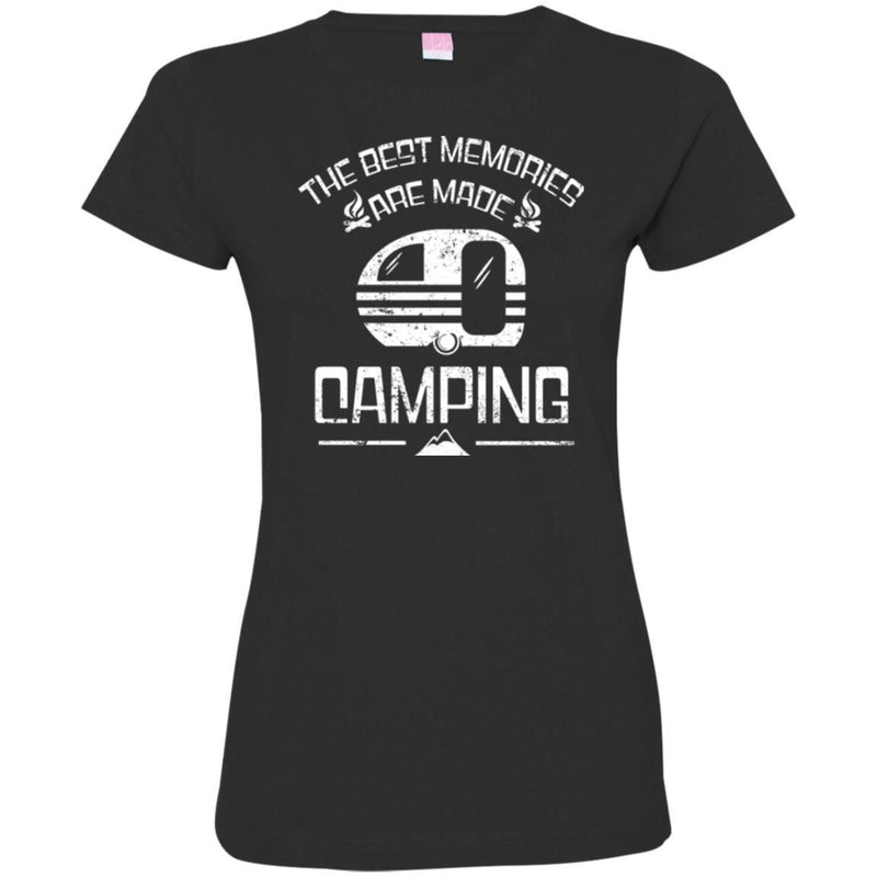 Camping T-Shirt The Best Memories Are Made Camping Funny Gift For Camper Tee Shirts CustomCat