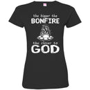 Camping T-Shirt The Bigger The Bonfire The Closer To God Funny Gift For Camper Tee Shirt CustomCat