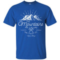 Camping T-Shirt The Mountains Are Calling And I Must Go Funny Gift For Camper Tee Shirt CustomCat