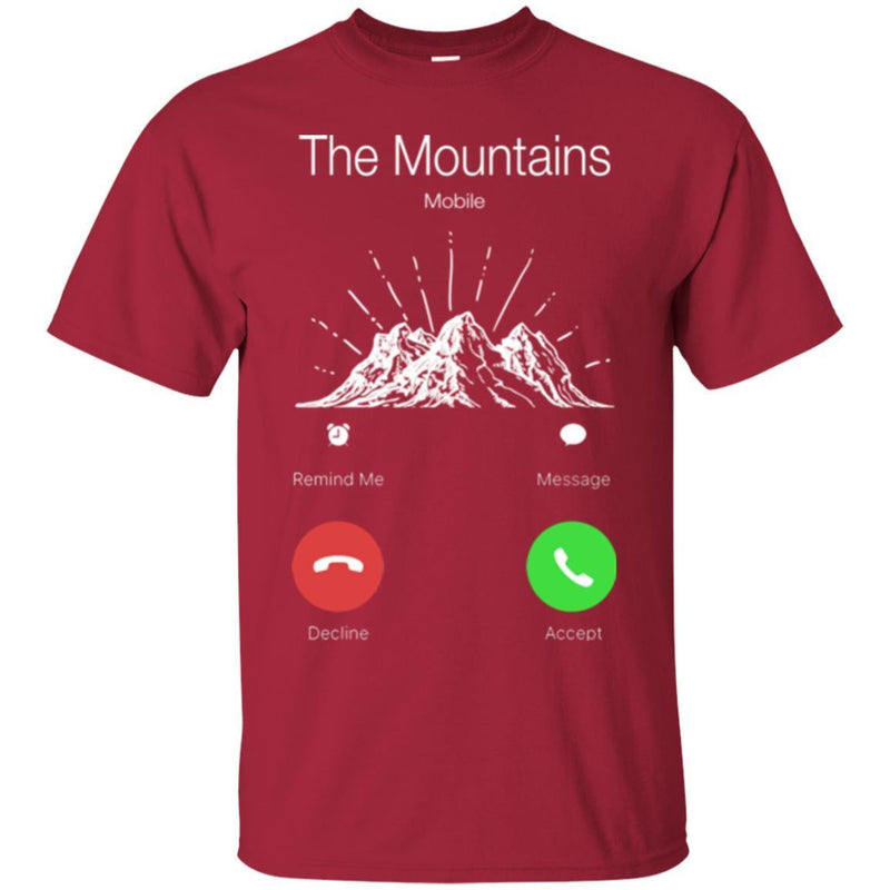 Camping T-Shirt The Mountains Massage Me I Must Go Funny Gift For Camper Tee Shirt CustomCat
