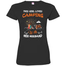 Camping T-Shirt This Girl Loves Camping With Her Husband Funny Gift Tee Shirt CustomCat