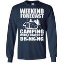 Camping T-Shirt Weekend Forecast Camping With A Change Of Drinking Funny Gift For Camper Tee Shirt CustomCat