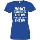 Camping T-Shirt What Happens In The RV Stay In The RV Funny Gift For Camper Tee Shirt CustomCat