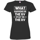Camping T-Shirt What Happens In The RV Stay In The RV Funny Gift For Camper Tee Shirt CustomCat