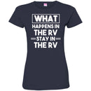 Camping T-Shirt What Happens In The RV Stay In The RV Funny Gift For Camper Tee Shirt CustomCat