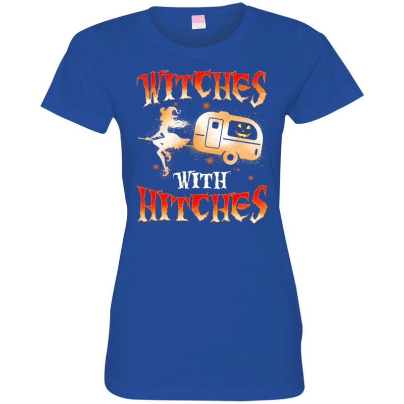 Camping T-Shirt Witches With Hitches Girl Halloween Funny Gift For Camper Tee Shirt CustomCat