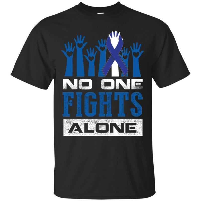 Cancer Awareness T Shirt No One Fights Alone Shirts CustomCat