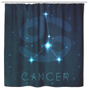 Cancer Shower Curtains Cancer Zodiac Sign Astrology Shower Curtains Spiritual Horoscope Constellations Stars For Bathroom Decor