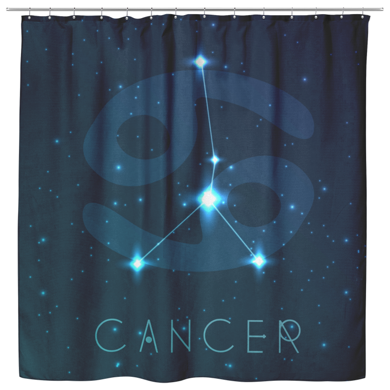 Cancer Shower Curtains Cancer Zodiac Sign Astrology Shower Curtains Spiritual Horoscope Constellations Stars For Bathroom Decor