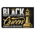 African American Canvas - Black Queen Powerful Beyond Measure Black History Month Black Girl Canvas