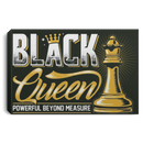 African American Canvas - Black Queen Powerful Beyond Measure Black History Month Black Girl Canvas