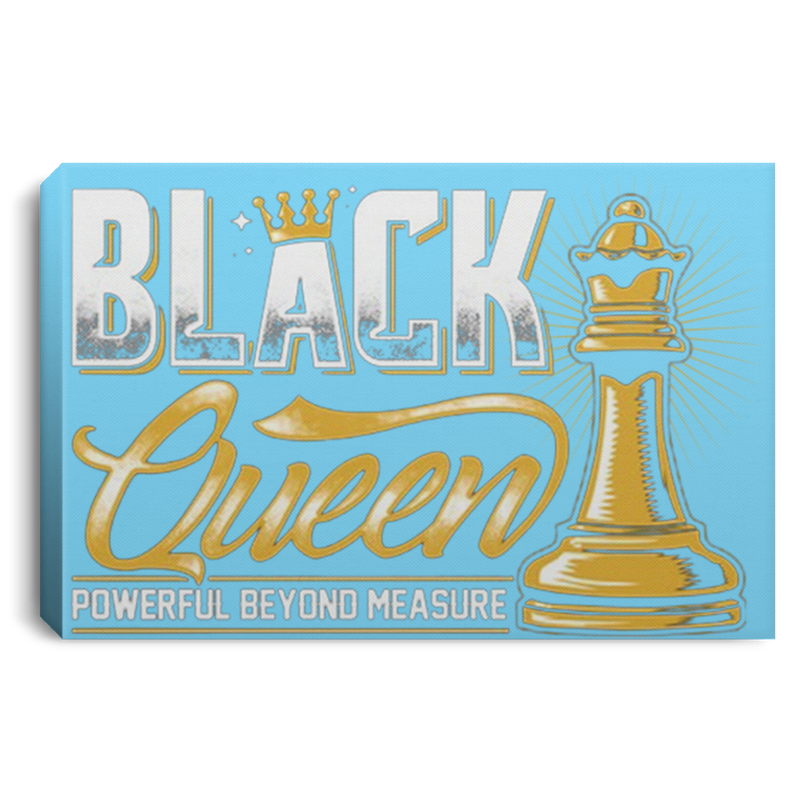 African American Canvas - Black Queen Powerful Beyond Measure Black History Month Black Girl Canvas