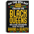 African American Canvas - God Created The Black Queens Brains And Beauty Canvas For Living Room Home Decor