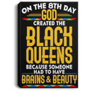 African American Canvas - God Created The Black Queens Brains And Beauty Canvas For Living Room Home Decor