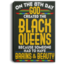 African American Canvas - God Created The Black Queens Brains And Beauty Canvas For Living Room Home Decor