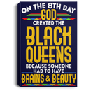 African American Canvas - God Created The Black Queens Brains And Beauty Canvas For Living Room Home Decor