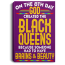 African American Canvas - God Created The Black Queens Brains And Beauty Canvas For Living Room Home Decor