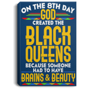 African American Canvas - God Created The Black Queens Brains And Beauty Canvas For Living Room Home Decor