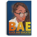 African American Canvas - BAE Black Educated Black History Month Black Girl Canvas For Home Decor