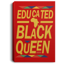 African American Canvas - Educated Black Queen Black History Month Black Girl Canvas