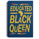 African American Canvas - Educated Black Queen Black History Month Black Girl Canvas