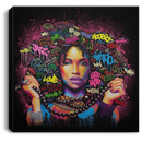 African American Canvas - Prints Abstract Afro Girl Canvas Painting African American Women Picture For Living Room Home Decor