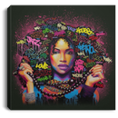 African American Canvas - Prints Abstract Afro Girl Canvas Painting African American Women Picture For Living Room Home Decor