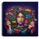 African American Canvas - Prints Abstract Afro Girl Canvas Painting African American Women Picture For Living Room Home Decor