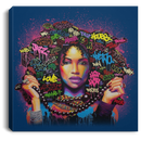 African American Canvas - Prints Abstract Afro Girl Canvas Painting African American Women Picture For Living Room Home Decor
