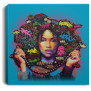 African American Canvas - Prints Abstract Afro Girl Canvas Painting African American Women Picture For Living Room Home Decor