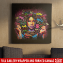 African American Canvas - Prints Abstract Afro Girl Canvas Painting African American Women Picture For Living Room Home Decor