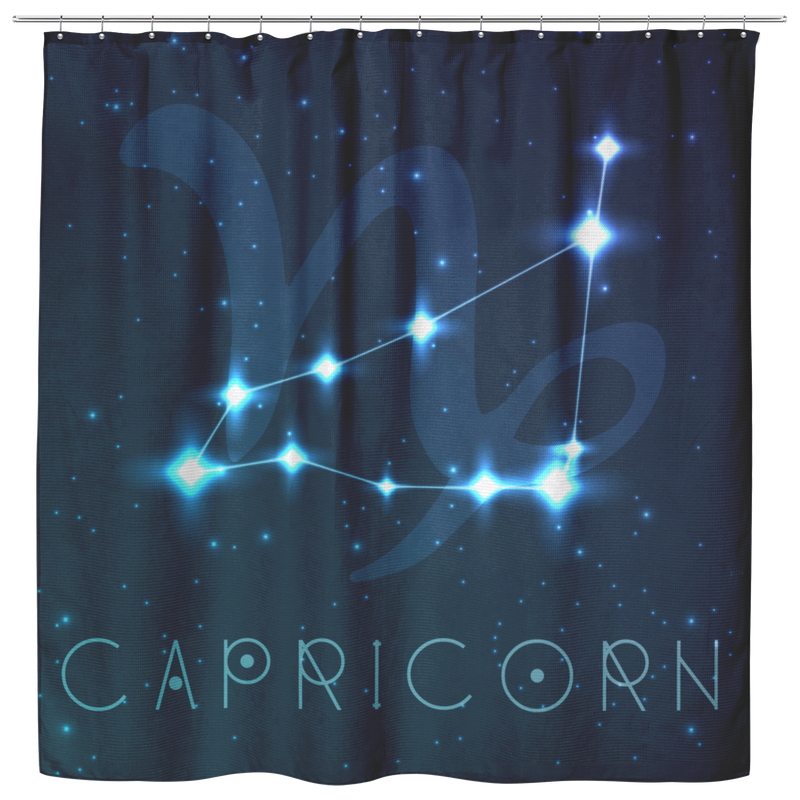 Capricorn Shower Curtains Capricorn Zodiac Sign Astrology Shower Curtains Spiritual Horoscope Constellations Stars For Bathroom Decor