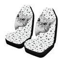 Cat Black White Car Seat Covers (Set Of 2) interestprint