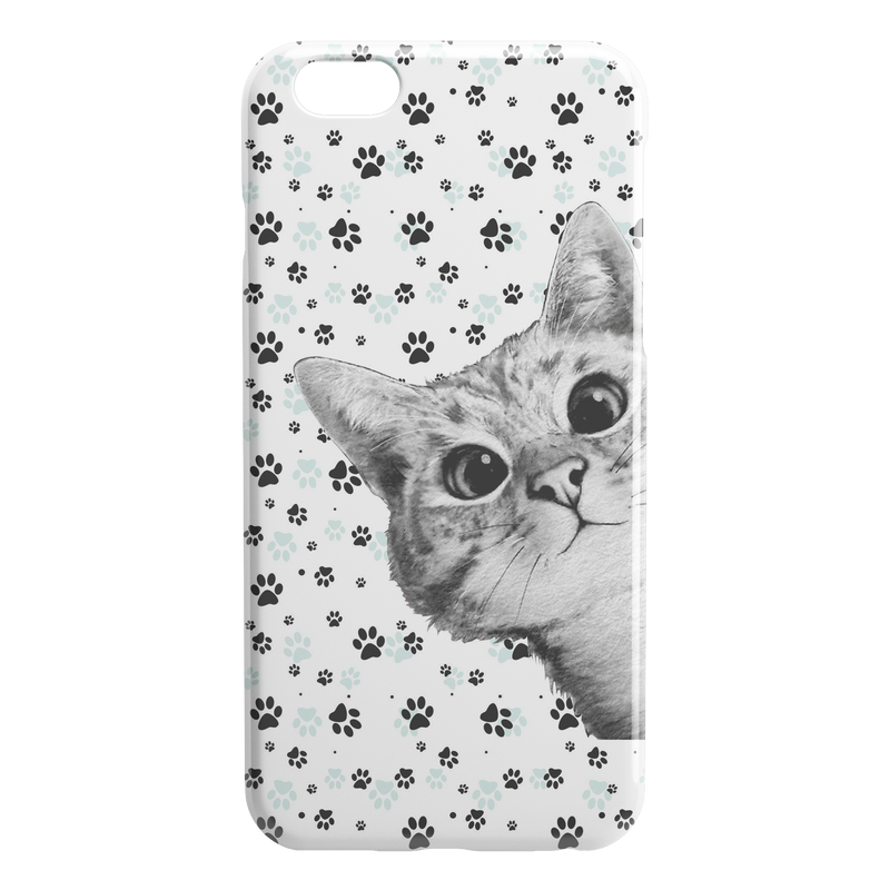 Cat Black White iPhone Case teelaunch